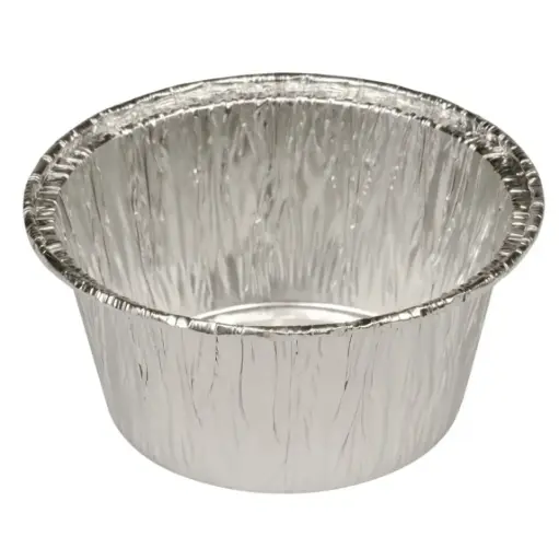 [43749] Rund aluform, 115ml, Ø8x3,7cm, aluminium, tilhørende 11078, (150 stk.) 