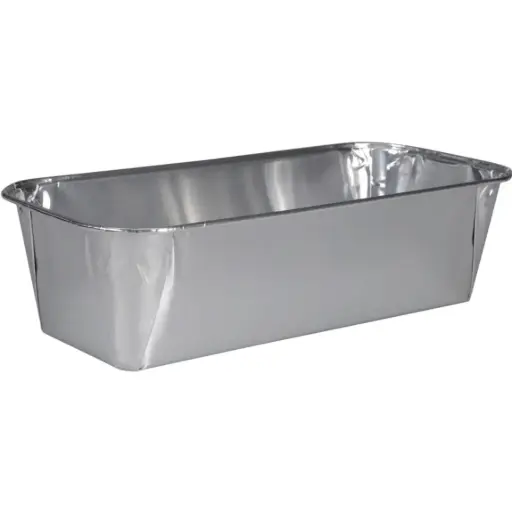 [43751] Alubakke, 1000 ml, 23,6x10,3x5,9cm, aluminium, rekt, smooth wall, (100 stk.) 
