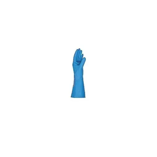 Nitrilhandske, KeepSafe, med velourisering, blå, str M-XL, (1 stk.)