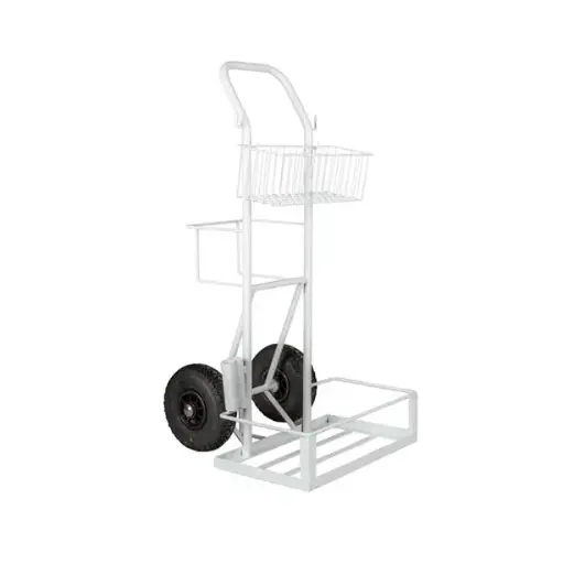 [43993] Trappevogn m/ kurv & spandeholder, hvid, Tina Trolleys, (1 stk.)
