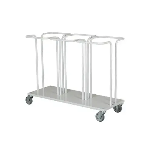 [43998] Trippelt affaldsstativ m/ bøjle, 110 ltr, hvid, Tina Trolleys, (1 stk.)