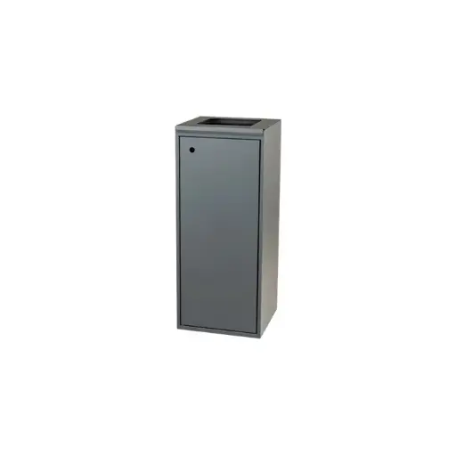 [44000] Affaldsspand m/ softclose åbent låg, 100 ltr, grå, Tina Trolleys, (1 stk.)