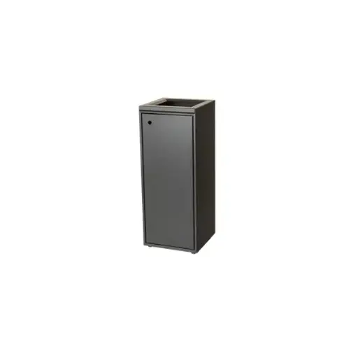 [44005] Affaldsspand m/ låge, åben indkast, 100 ltr, sort, Tina Trolleys, (1 stk.)
