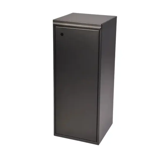 [44008] Affaldsspand m/ 2x60 ltr rum, lukket låg, sort, Tina Trolleys, (1 stk.)