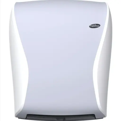 [44025] Papirdispenser t/ ark, analog, 14,9x33,6x39,5cm, hvid, plast, Hagleitner, (1 stk.)