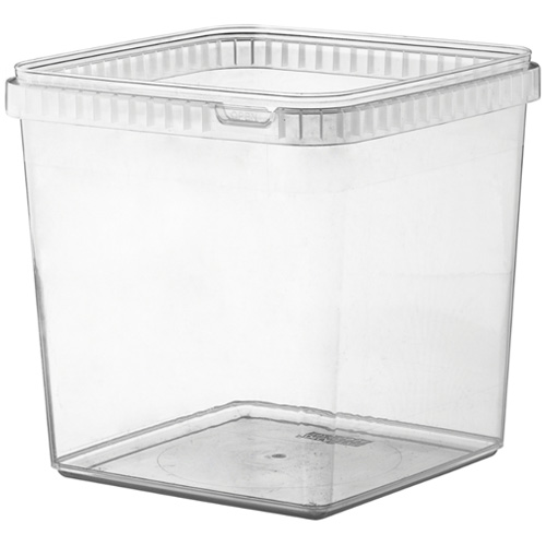[10127] Condi bøtte, GS-Basic, 19,2x19,2x19,1cm, 5000 ml, klar, PP, 1-rums, tilhørende 10128, (10 stk.)