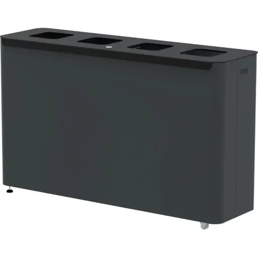 [44092] Eco Star affaldsstation m/ 4x60L spande, 70,5x120x35,5cm,  (1 stk.)