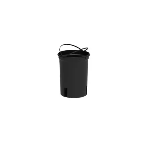 [44096] Plastikindsats til Eco Star wall, 20L, Ø29x37cm, sort, (1 stk.)