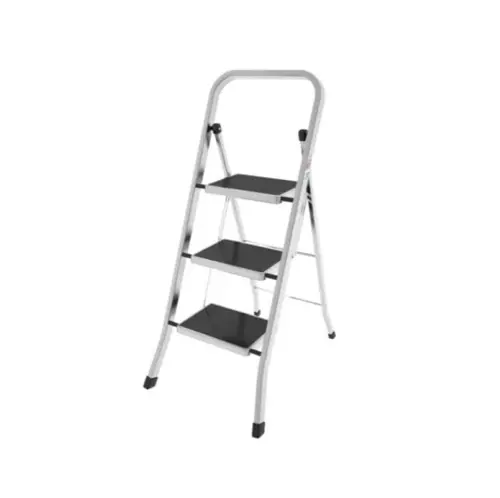[44120] 3-trins trappestige, max 150kg, alu m/ anti-slip gummi, TüV-GS certificeret, Factotum, (1 stk.)