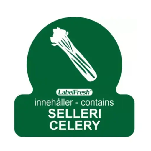 [44361] HACCP labels - allergenmærkning, selleri, 3x3 cm, LabelFresh, (pk á 500 stk.)