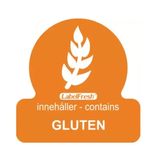 [44366] HACCP labels - allergenmærkning, gluten, 3x3 cm, LabelFresh, (pk á 500 stk.)