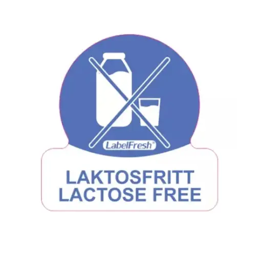 [44370] HACCP labels - allergenmærkning, laktosefri, 3x3 cm, LabelFresh, (pk á 500 stk.)