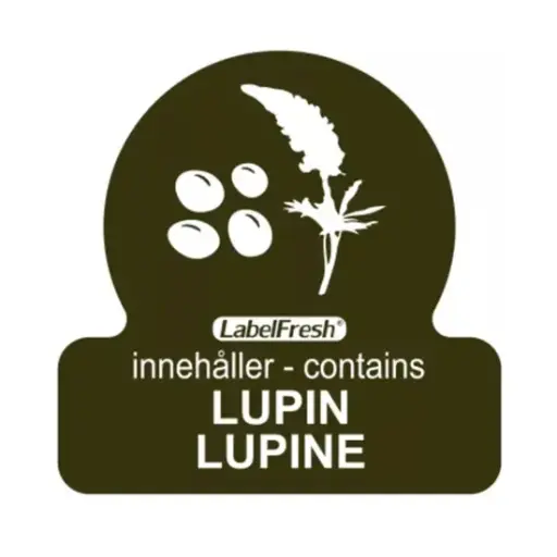 [44372] HACCP labels - allergenmærkning, lupin, 3x3 cm, LabelFresh, (pk á 500 stk.)