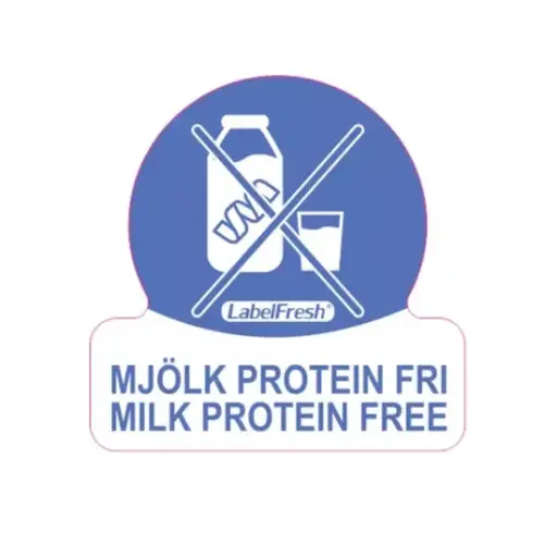 [44373] HACCP labels - allergenmærkning, mælkefri (mælkeprotein), 3x3 cm, LabelFresh, (pk á 500 stk.)