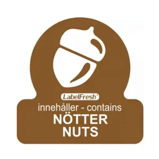 [44376] HACCP labels - allergenmærkning, nødder, 3x3 cm, LabelFresh, (pk á 500 stk.)