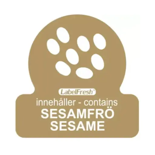 [44380] HACCP labels - allergenmærkning, sesam, 3x3 cm, LabelFresh, (pk á 500 stk.)
