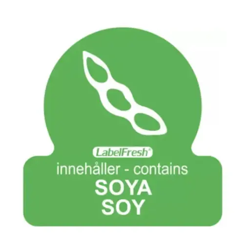 [44381] HACCP labels - allergenmærkning, soja, 3x3 cm, LabelFresh, (pk á 500 stk.)