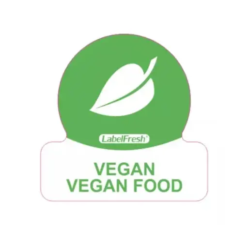 [44383] HACCP labels - allergenmærkning, vegansk, 3x3 cm, LabelFresh, (pk á 500 stk.)