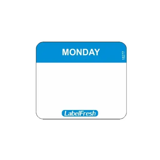 [44387] HACCP labels, Mandag, 3x2,5cm, LabelFresh Easy, (pk á 1000 stk.)