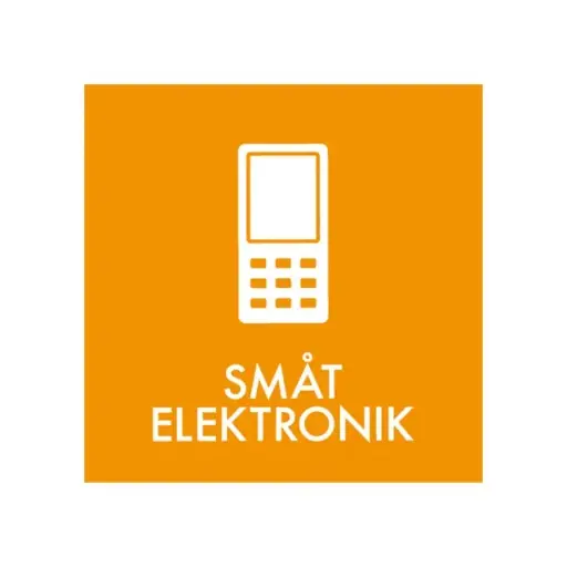 [44846] Affaldspiktogram - småt elektronik, 15x15cm, NMF, (1 stk.)