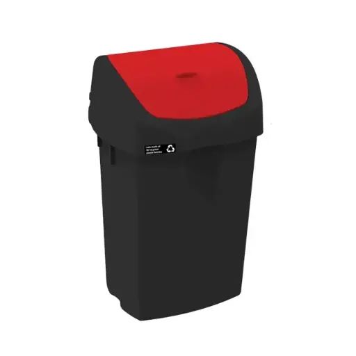 [44855] Affaldsspand med vippelåg, 25 liter, rød, NMF NRW, (1 stk.)