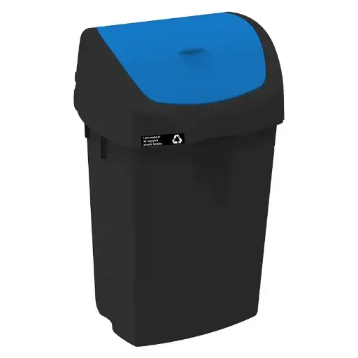 [44857] Affaldsspand med vippelåg, 50 liter, blå, NMF NRW, (1 stk.)