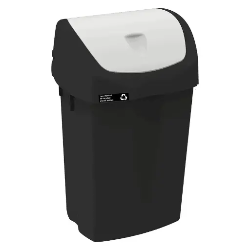 [44858] Affaldsspand med vippelåg, 50 liter, hvid, NMF NRW, (1 stk.)