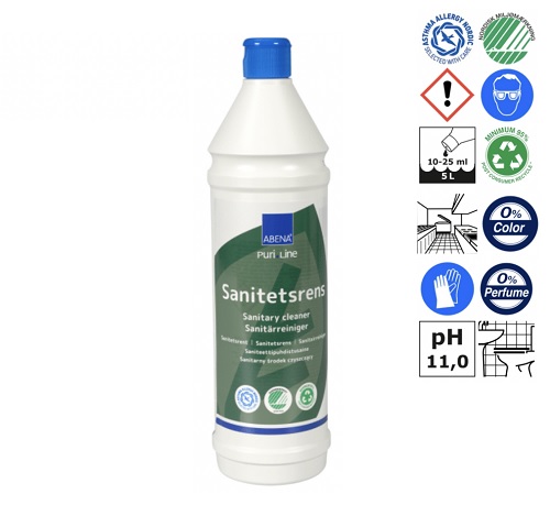 [10113] Sanitetsrengøring, 1 l, alkalisk/affedtende, uden farve og parfume, (1 stk.)