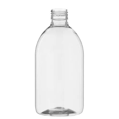 [11404] PET flaske m. sort låg, Gatsby 500, rund, 500ml/28mm/35 gr. (84 stk.)