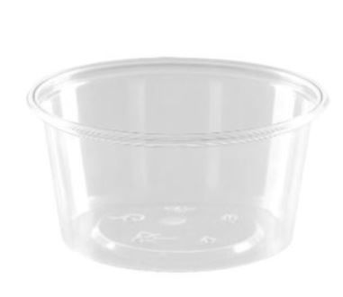 [11414] Dressingbæger, 80 ml, Ø72x35mm, rund, klar, PP, tilhørende 10804, (1000 stk.)