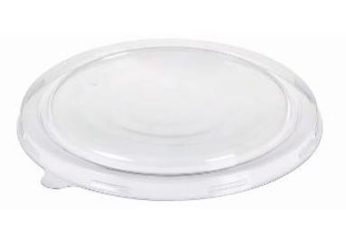 [11427] Plastlåg til brun salatskål, Ø184mm, klar, CPET, tilhørende 11428, (300 stk.)