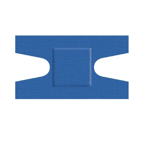 [45606] Detekterbare knoplastre m/ super stretch, 68x38mm, blå, Detectaplast, (pk á 50 stk.)