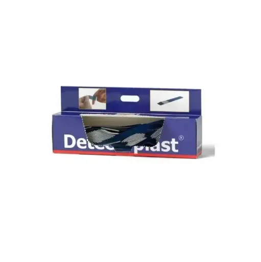 [45635] Plasterdispenser m/  50stk 180x20mm blå detekterbare plastre m/ super stretch, Detectaplast, (1 stk.)