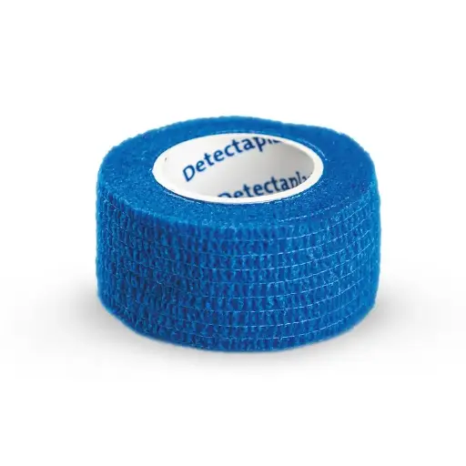[45643] Selvklæbende bandage, blå & detekterbar, 5cm x 4,5m, Detectaplast, (24 stk.)