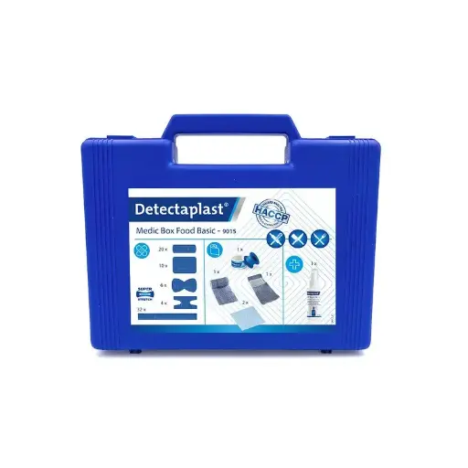 [45674] Plasterboks t/ fødevareindustrien, BASIC, blå & detekterbare, Detectaplast, (1 stk.)