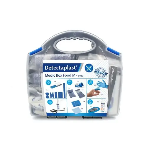 [45677] Plasterboks t/ HoReCa, blå & detekterbare, Detectaplast, (1 stk.)
