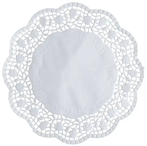 [45798] Kagepapir, Ø20cm, hvid, papir, udhugget, rund, (5000 stk.)