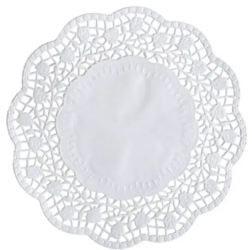 [45800] Kagepapir, Ø17cm, hvid, papir, udhugget, rund, (5000 stk.)