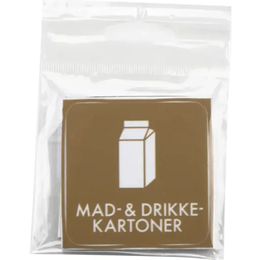 [45839] Blandet pakke af piktogrammer til affaldssortering, 6x6cm, sampak, (pk á 10 stk.)