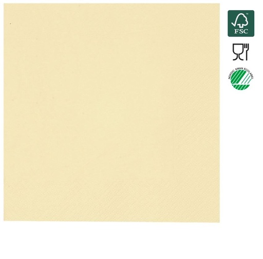 [11452] Middagsserviet, 3-lags, 1/4 fold, 40x40cm, champagne, nyfiber, (1400 stk.)