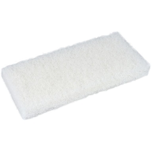 [11465] Skurefiber, 25x12x2,5cm, hvid, polyester, fin skureeffekt, ridsefri, (1 stk.)