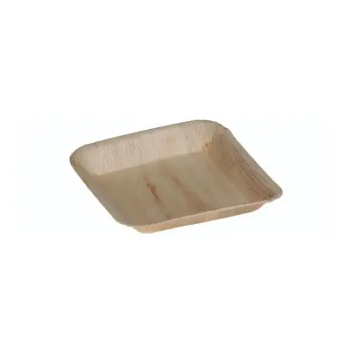 [46448] Palmebladstallerken, flad, 17x17x2,5cm, Svanemærket, Naturesse, (100 stk.)
