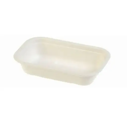 [46457] Transportbakke, Menu, PFAS-free, sukkerrørsfiber, 500ml, 20,5x13x4,5cm, hvid, HD biocoated, Naturesse, (500 stk.)