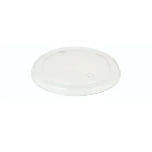 [46474] Låg, fladt, PLA, Ø10,5cm, stabelbar, glasklar, med antidug, Naturesse, (750 stk.)