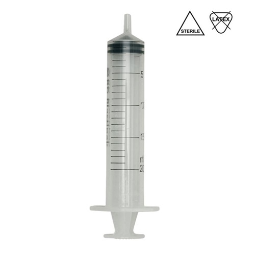 [11549] Sprøjte, BD Plastipak, 20 ml, transparent, luer lock, centreret, 3 komponent, steril, engangs, (120 stk.)