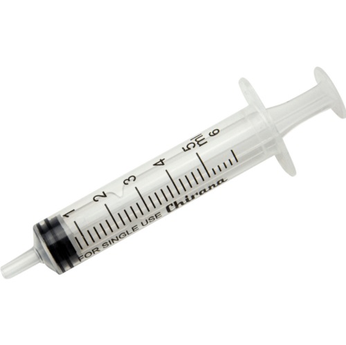 [11575] Sprøjte, Chirana, 5 ml, transparent, luer, centreret, 3 komponent, steril, engangs, (100 stk.)