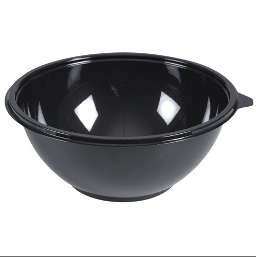 [10323] Salatskål, 1000 ml, 7cm, Ø18cm, sort, RPET, tilhørende 10324, 360 stk.