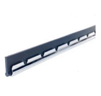 [11705] Rustfri skinne med gummi, 25 cm, tilhørende 11704, (1 stk.)