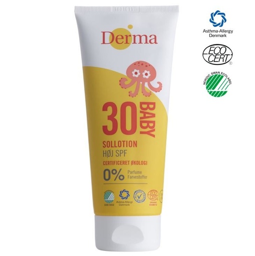 [11715] Sollotion, Derma Sun Eco Baby, 200 ml, SPF 30, fysisk solfilter, (1 stk.)