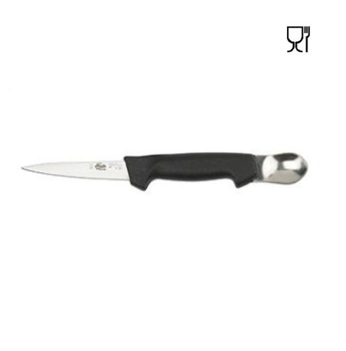 [11784] Rensekniv til fisk, Frosts, kniv/ske, 11,8 cm, medium, flex, sort, P-grip, (skaffevare), (1 stk.)